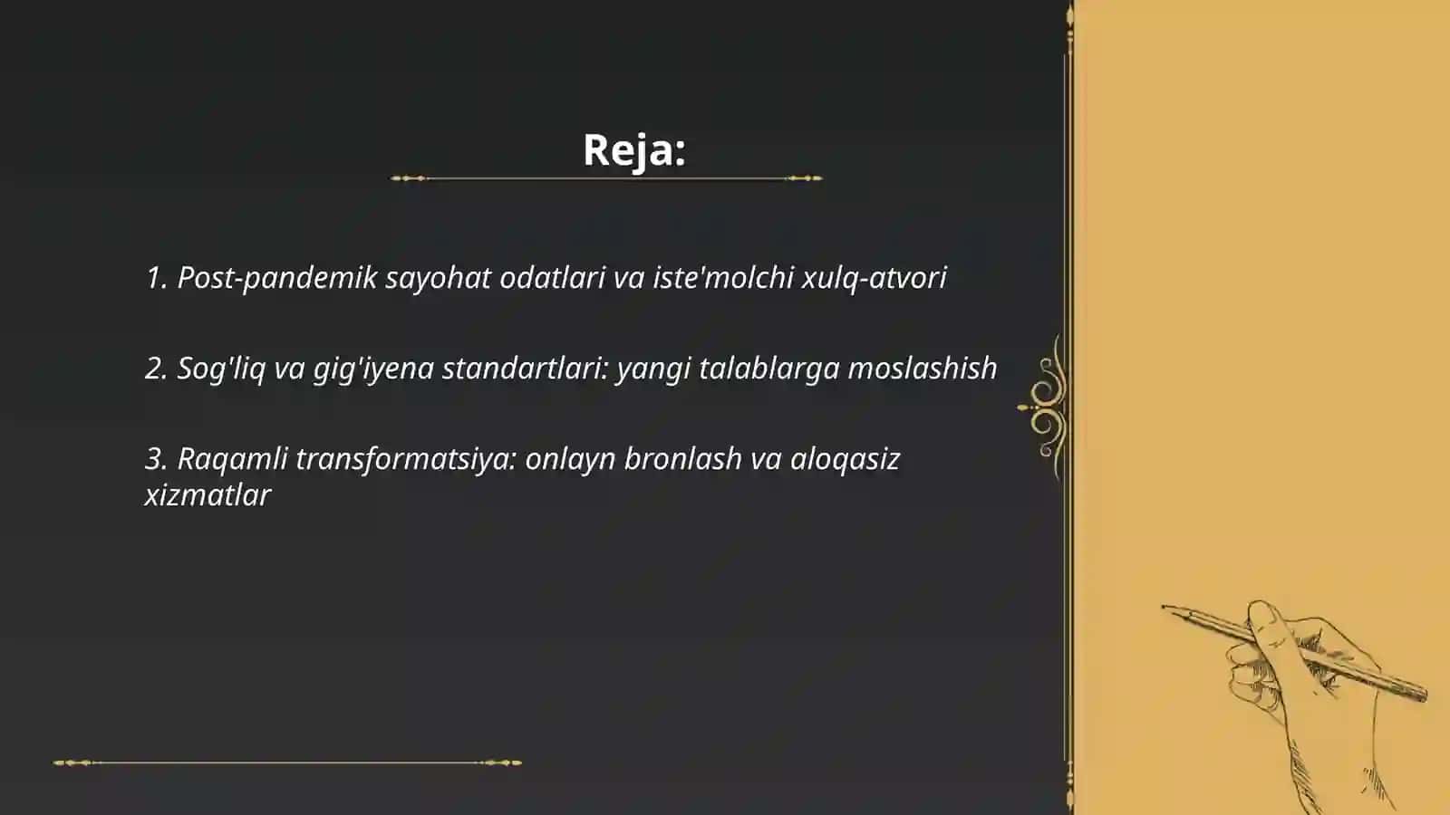 Post-pandemik sayohat odatlari va iste'molchi xulq-atvori 2