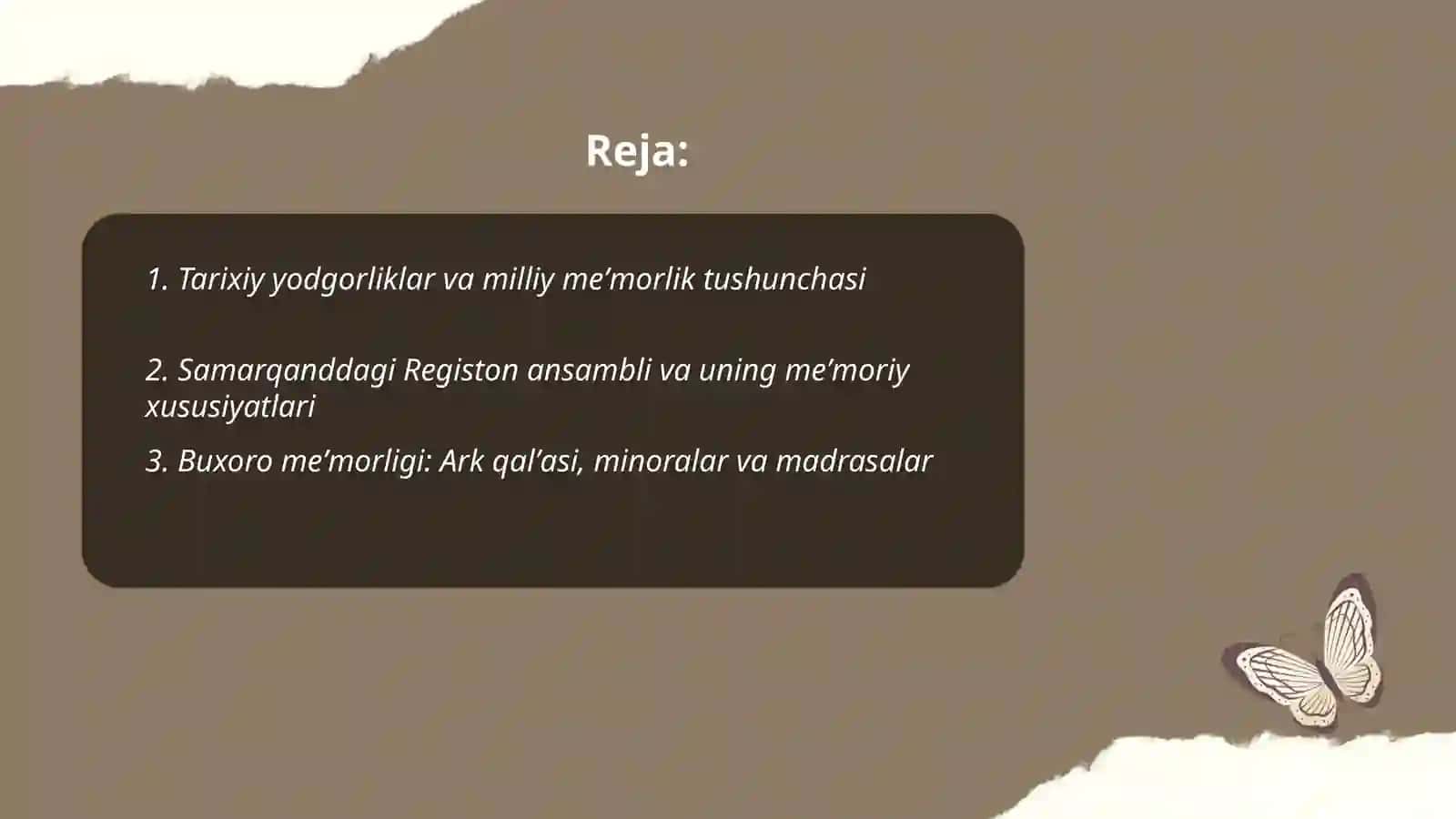 Tarixiy yodgorliklar va milliy meʼmorlik 2