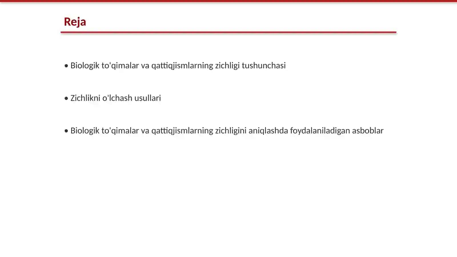 Biologik to'qimalar va qattiq jismlarning zichligini aniqlash 2