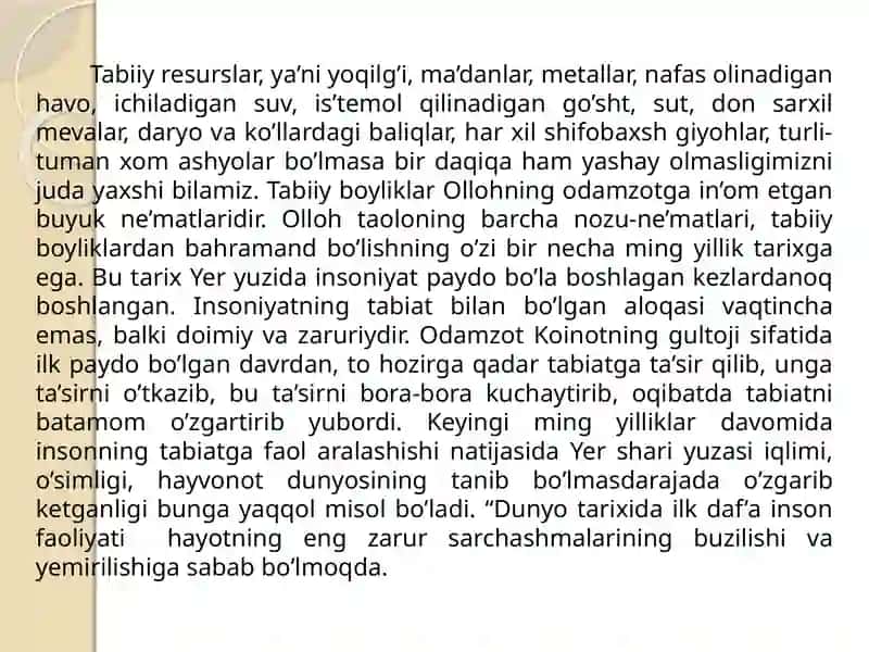O’ZBEKITON KO’LLARI OROLMUAMMOLARI VA KELAJAGI 2