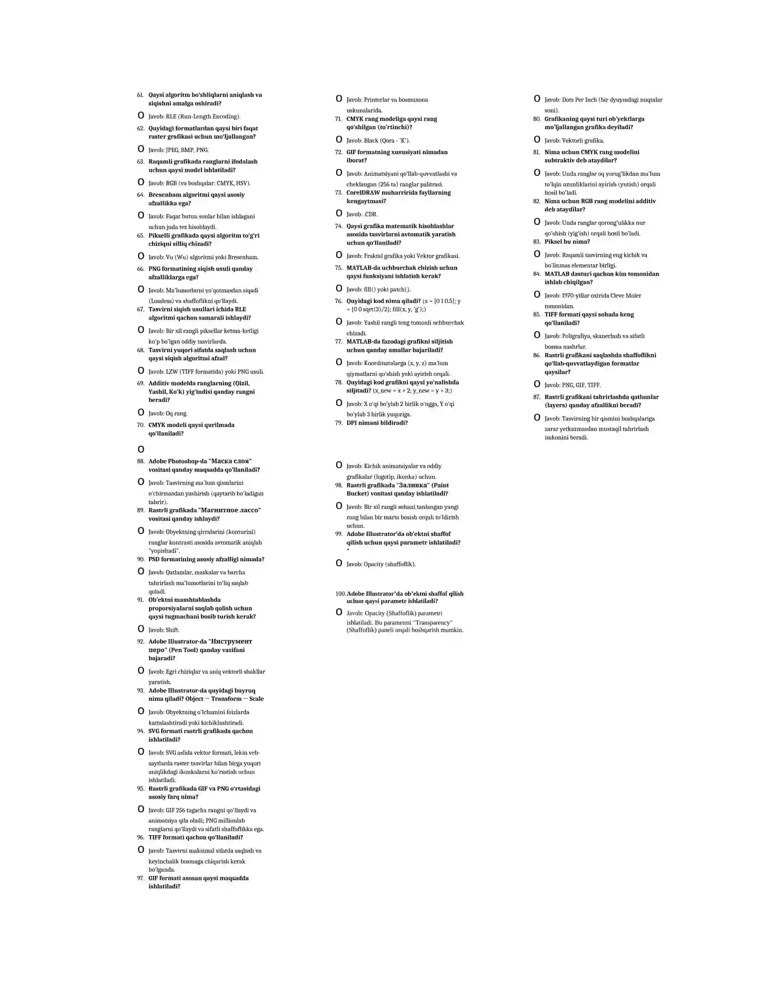 MATLABda uch o‘lchovli grafik chizish 2