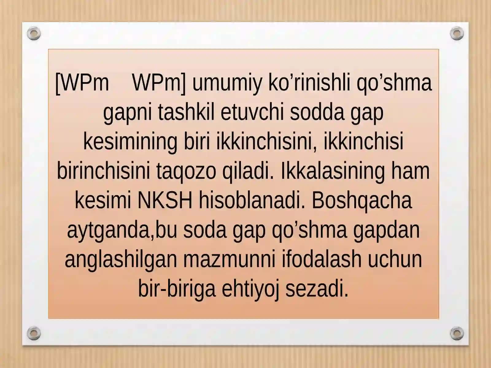 Mutanosib munosabatli qo’shma gaplar. 2