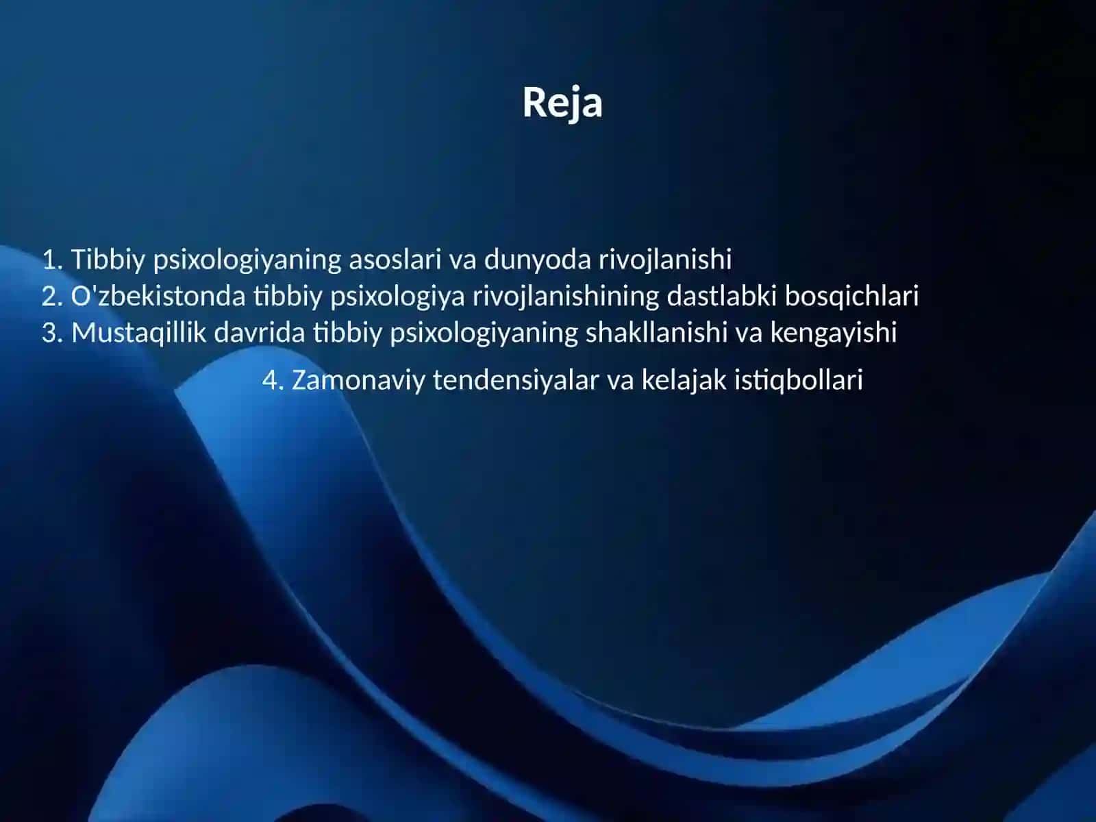 Tibbiy psixologiyaning O‘zbekistonda rivojlanish tarixi 2