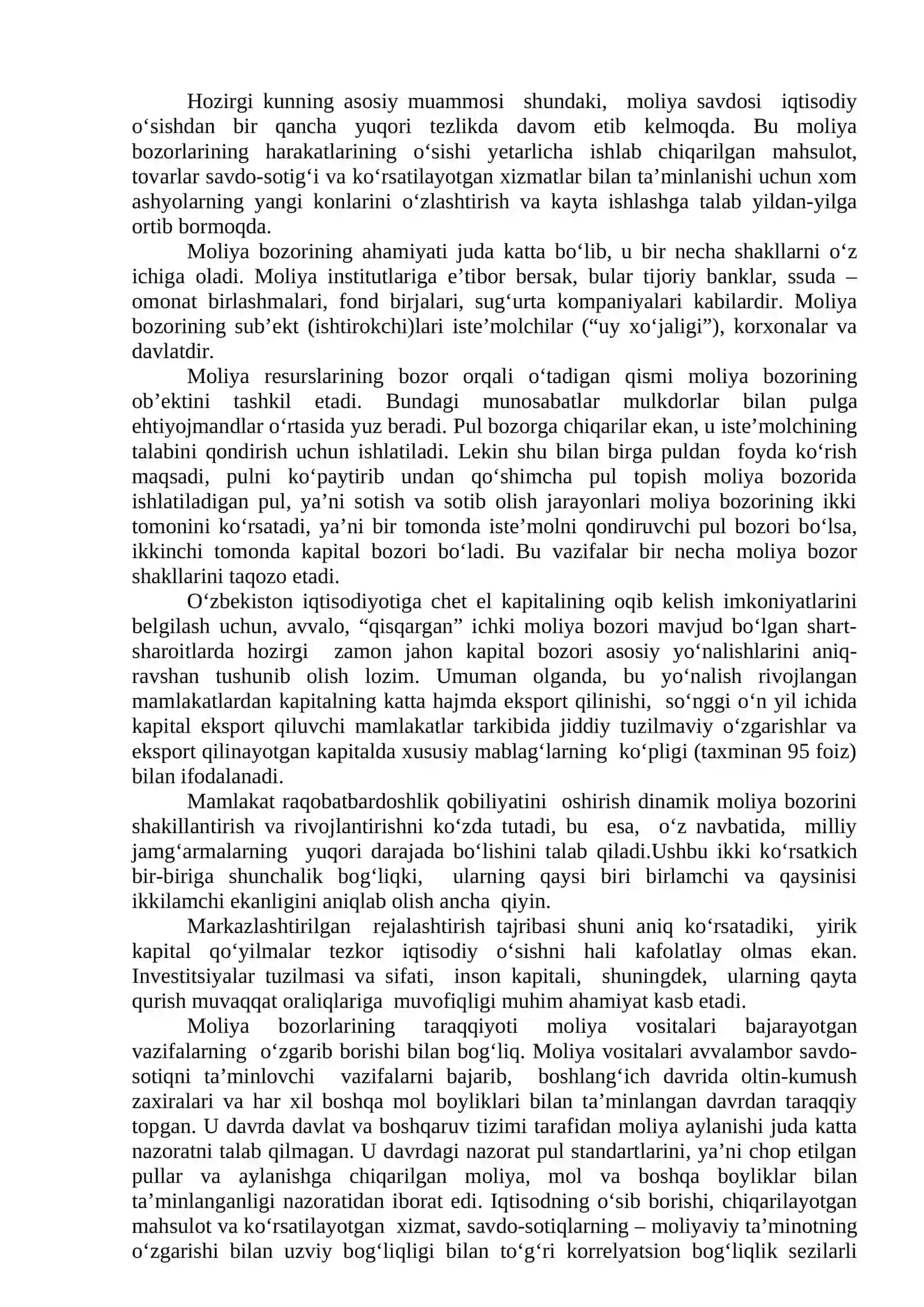 Moliyaviy bozorlar 2