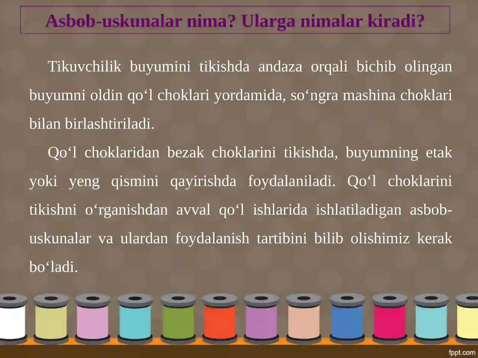 Asbob-uskunalar va ulardan foydalanish 2