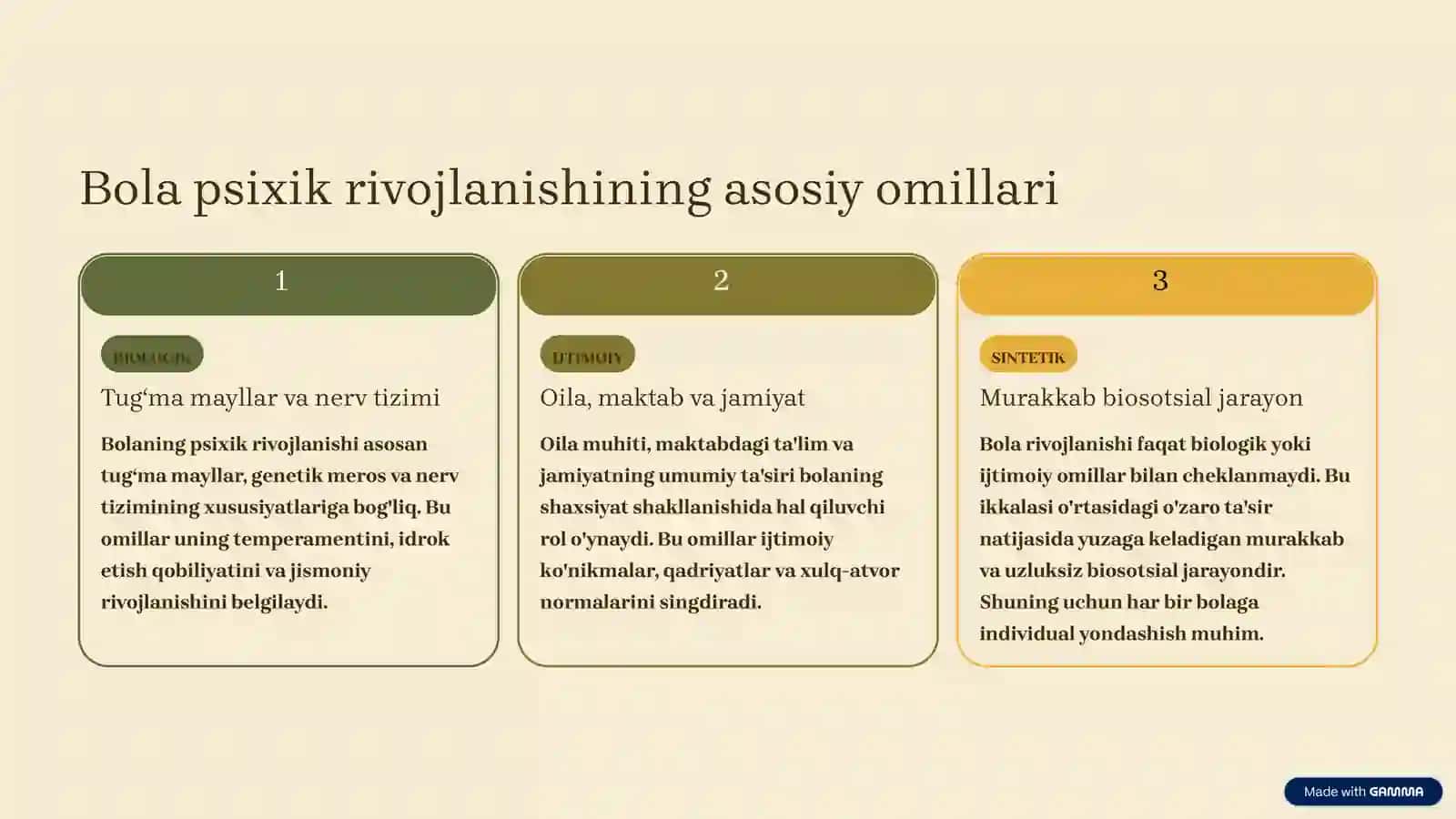 Bola rivojlanishi va axloqiy tadqiqotlar mulohazalari 2