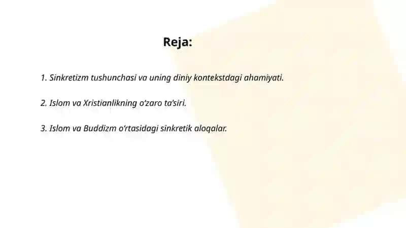Diniy ta'limotlar tarixi 2
