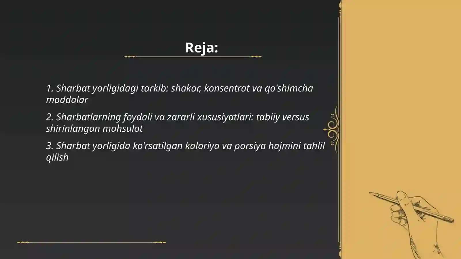 Oziq ovqat mahsulotlarining tarkibi, foydali, zararli xususiyatlarini yorliq orqali oʻrganish 2
