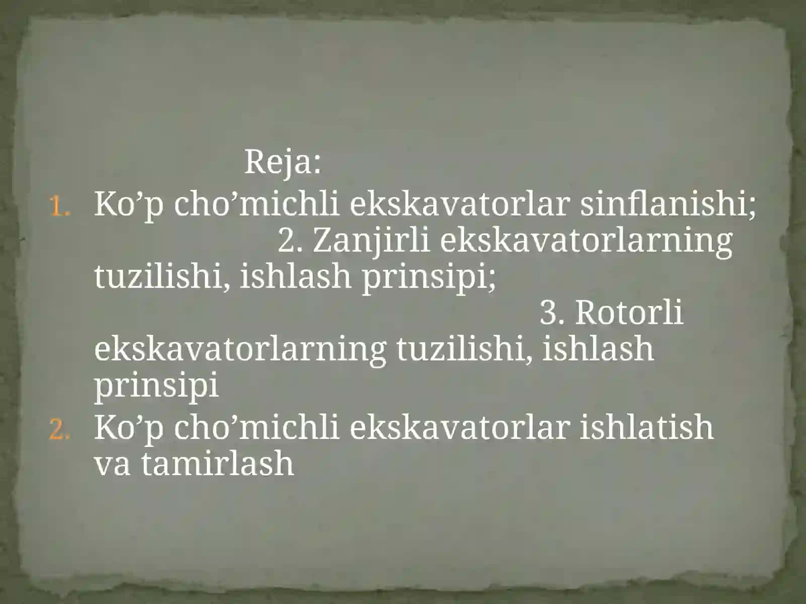 Ko’pcho’michlikaryerEkskavatorlarniishlatish,tamirlashvasozlashnio’rganish 2