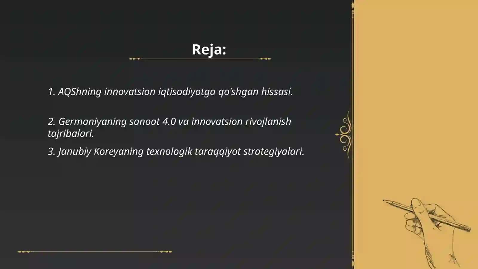 Dunyodagi innovatsion iqtisodiyot tajribalari 2
