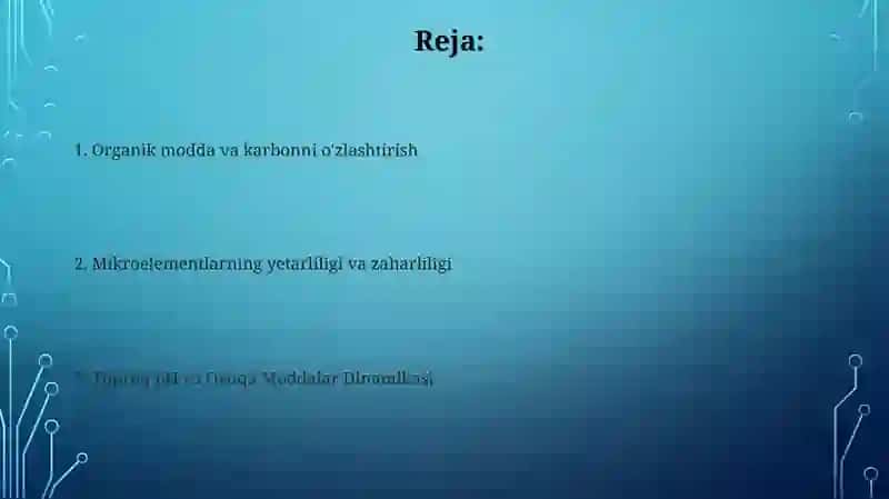 Tuproq kimyoviy oʻzgarishlariga ixota oʻrmonzorlari tasiri 2