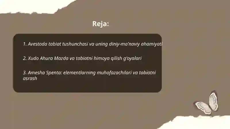 "Avesto"da tabiatni asrash haqidagi fikr va mulohazalar 2