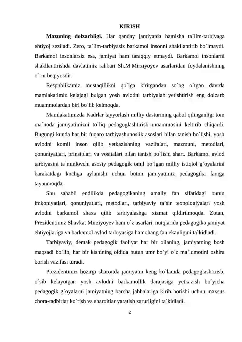 MA'NAVIY TARBIYA HAQIDAGI G`OYALARI 2