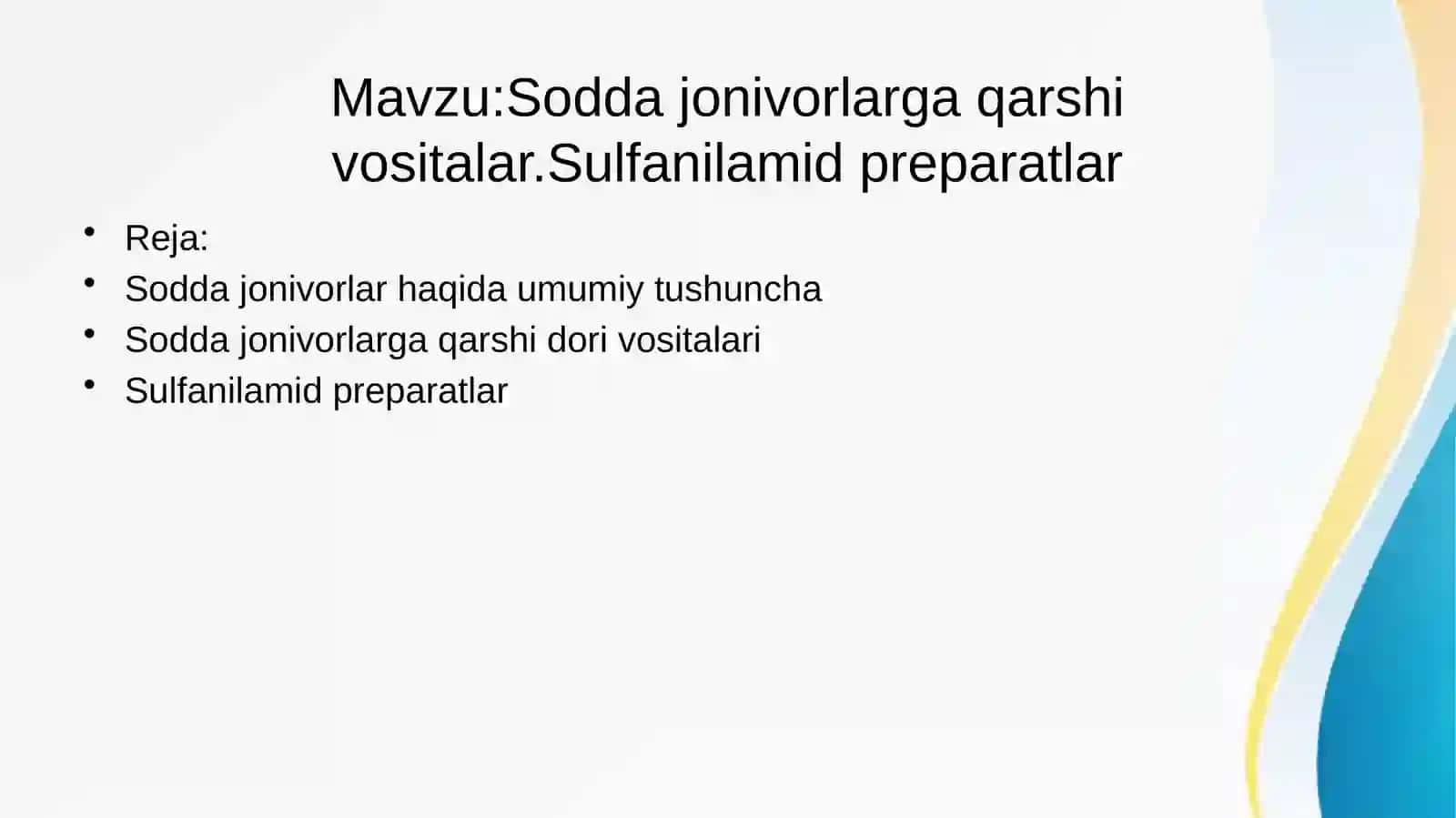 Sodda jonivorlarga qarshi vositalar, Sulfanilamidlar preparatlar 2