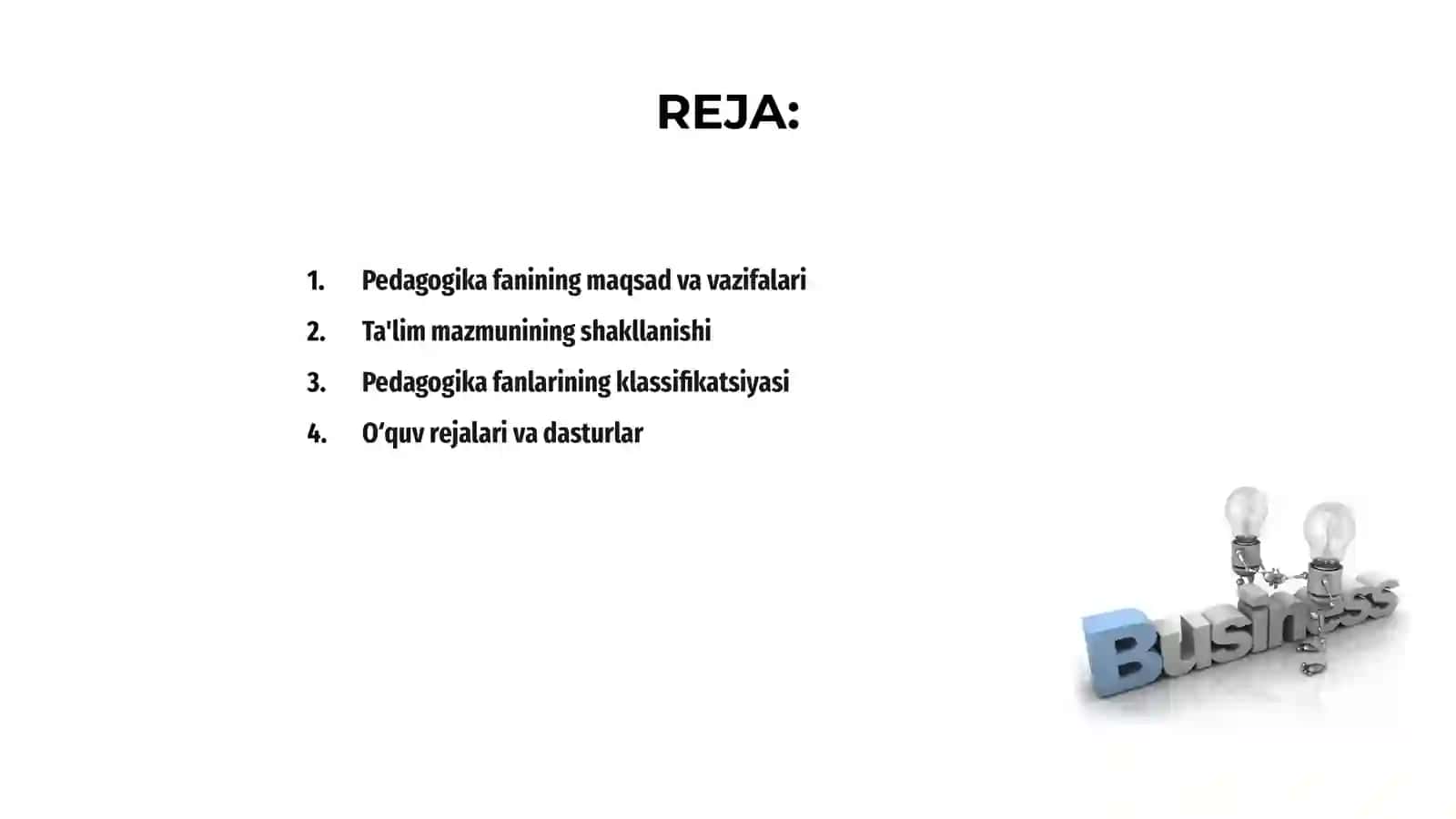 Pedagogik Fanlarni oʻqitish mazmuni 2