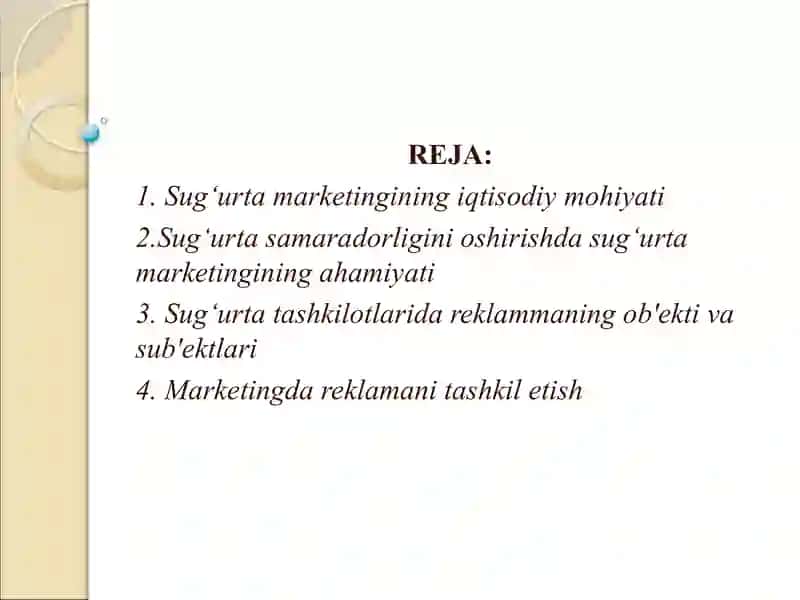 Sug'urta marketinggi va uning instrumentlari 2
