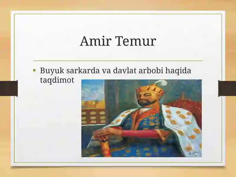 Temuriylar tarixi. slayd 2