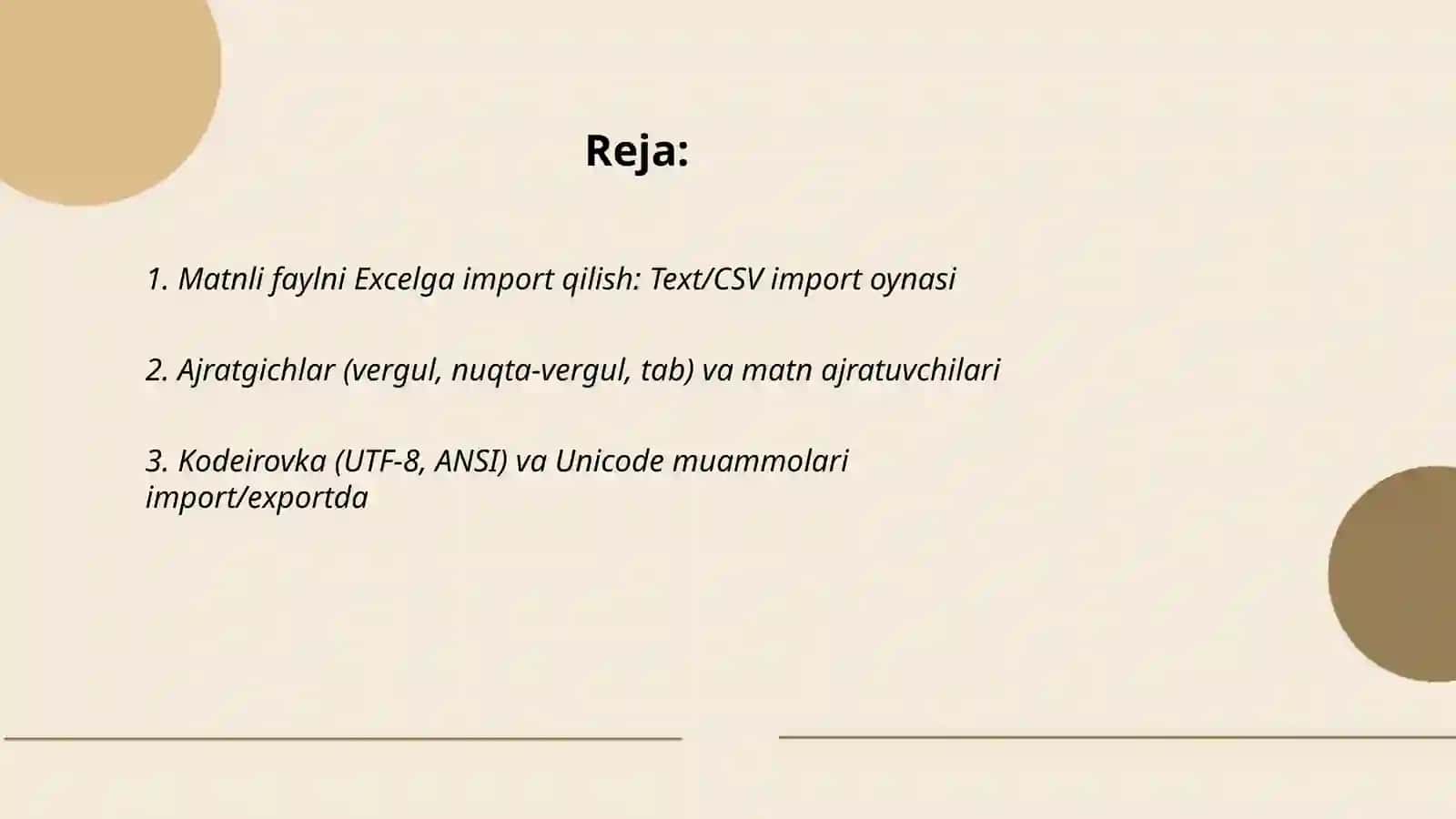 Excelda jadvalni MS Word va MS Power Point programmalariga oʻtkazish 2