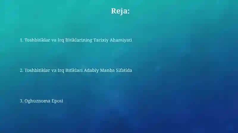 Toshbitiklar va Irq Bitiklarining Tarixiy Ahamiyati 2