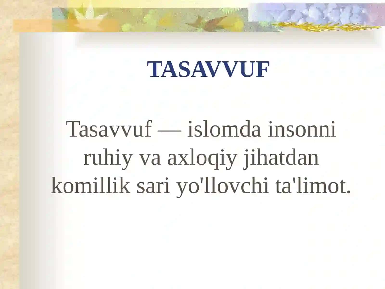 TASAVVUF 2