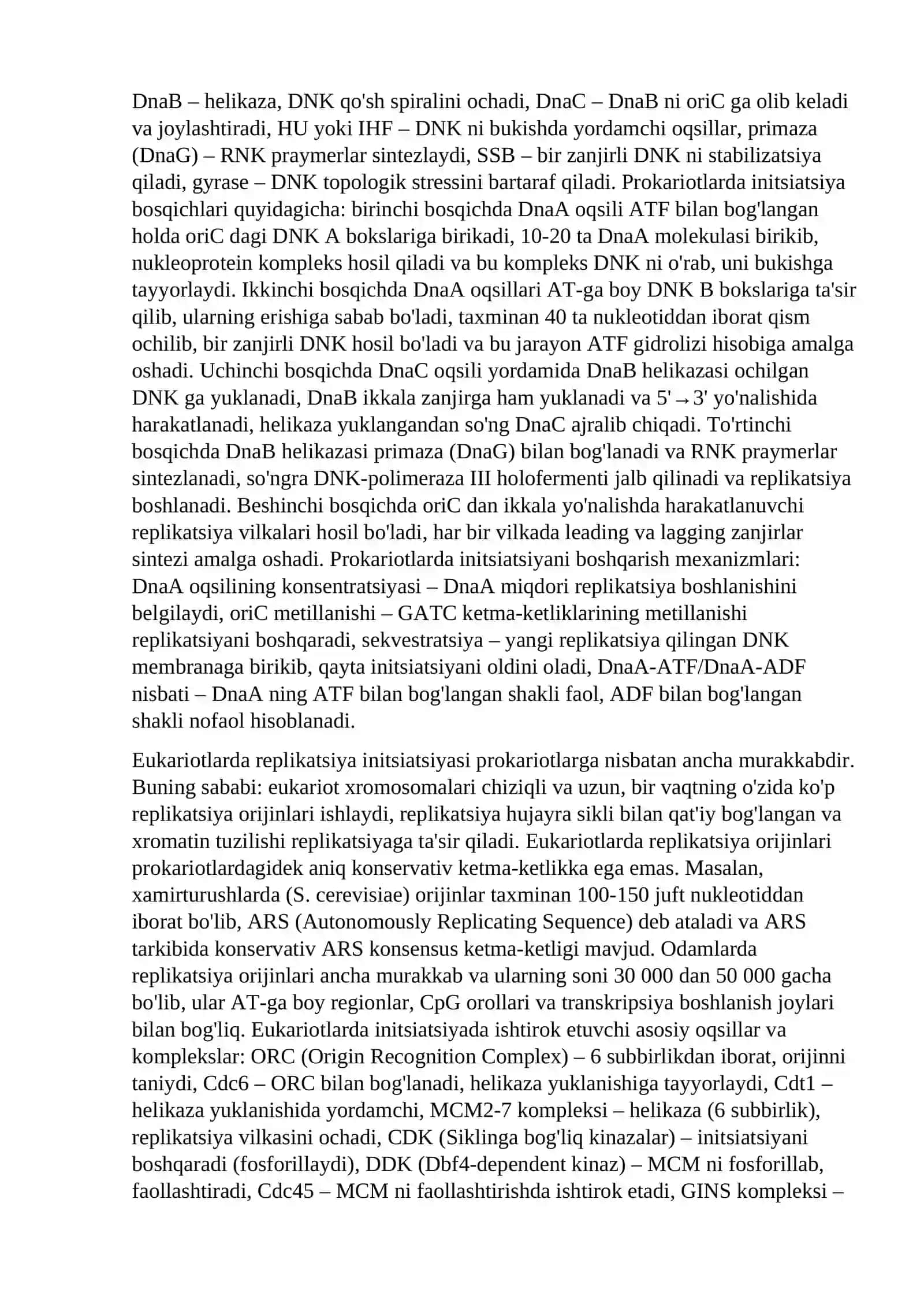 REPLIKATSIYANING INITSITSIYASI 2