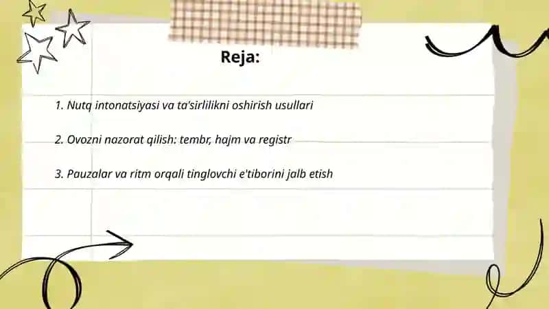 Tinglovchi ta'sirchanlikni oshirish usullari va badiiy idrok 2
