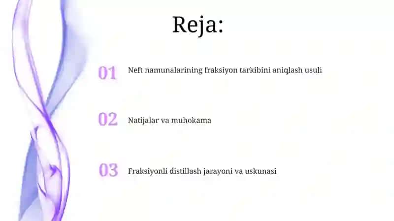 Neft namunalarining fraksiyon tarkibini aniqlash usuli 2