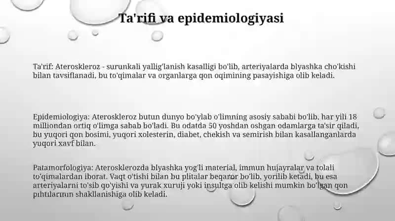 Ateroskleroz.Xafaqonlik Kasaligi.Yurak IshemikKasaligiPatamorfoloyiyasi 2