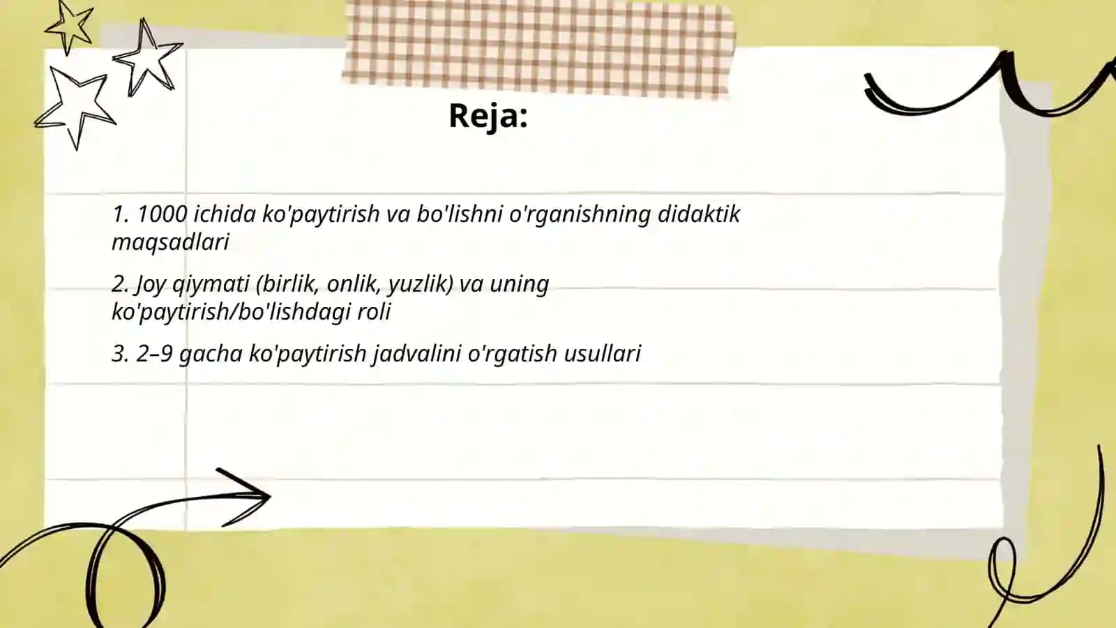 1000 ichida ko'paytirish va bo'lishni o`rganish metodikasi 2