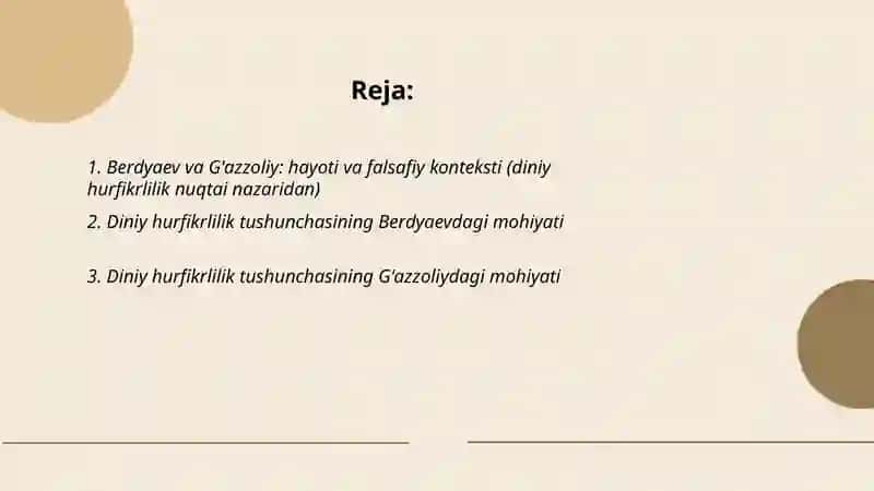 Din va hurfikrlilik 2