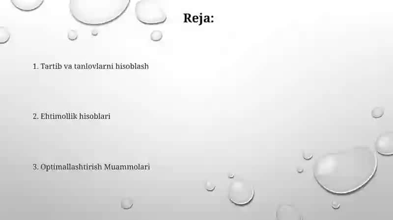 Kombinatorika formulalari 2