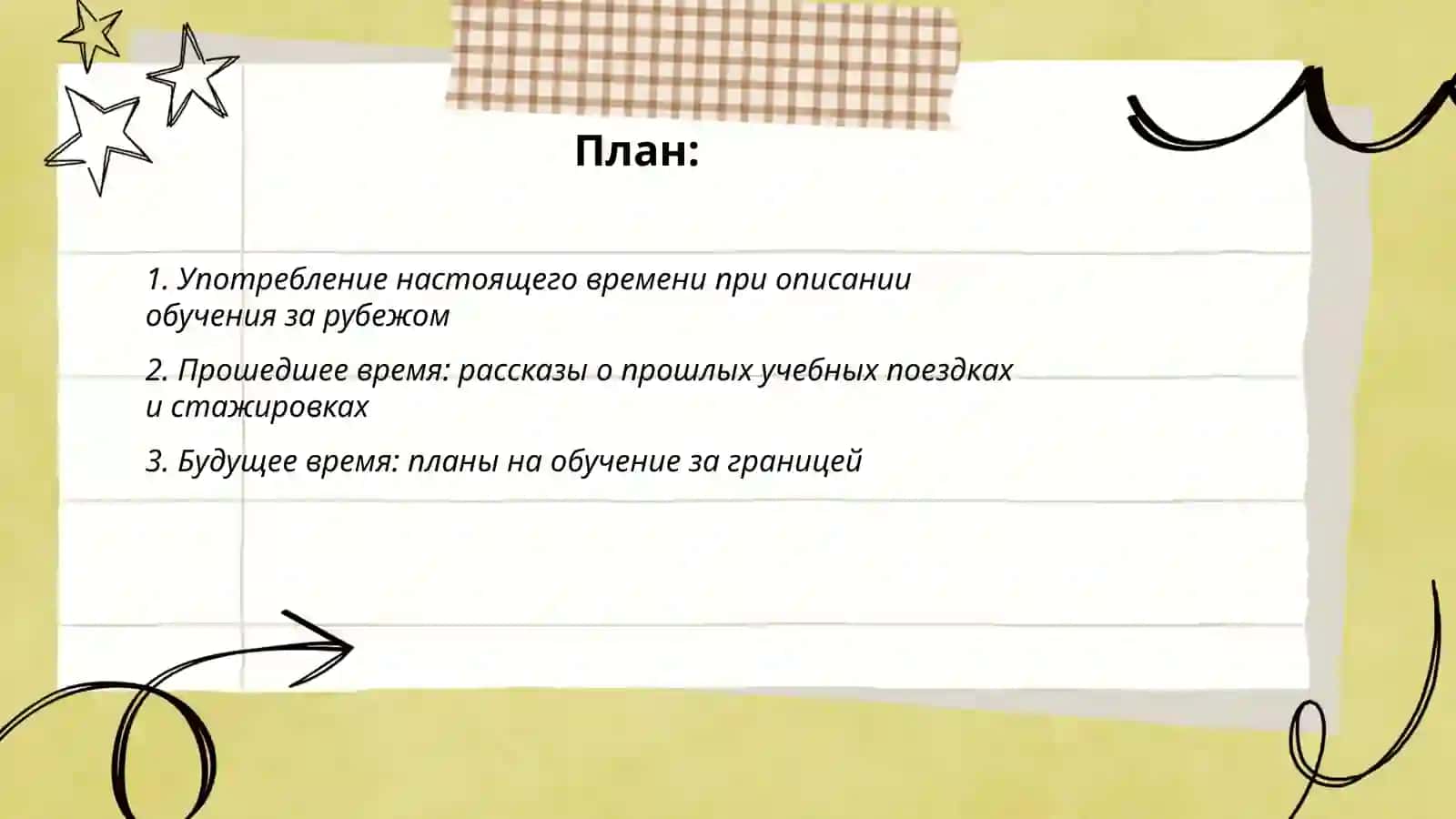 Видео временная система русского глоголв. Глагол как части речи. Лексическая тема: Образования за рубежом 2