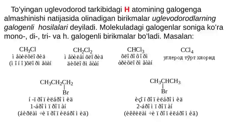 Monogalogen alkanlar 2