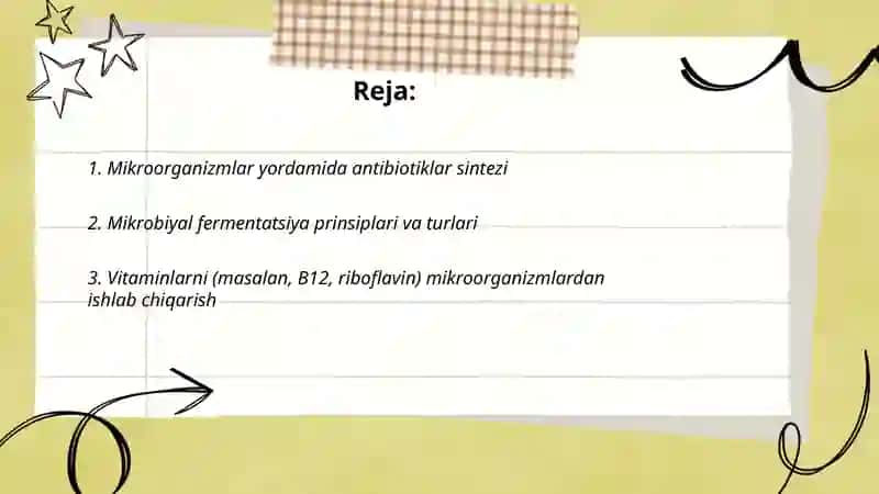 Mikroorganizmlardan Zarur Moddalarni Sintezlab Olish 2