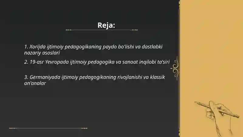 Xorijda ijtimoiy pedagogikaning rivojlanish tarixi 2