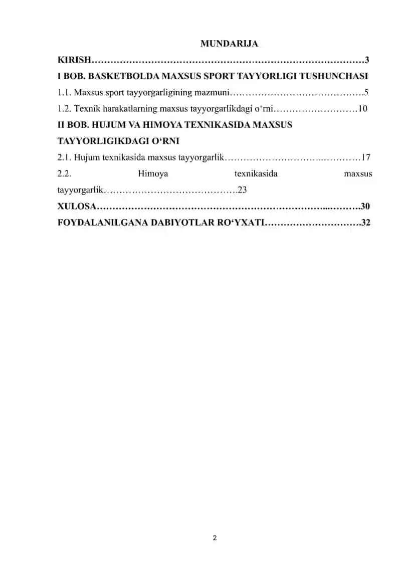 Basketbolni rivojlantirish uchun maxsus sport tayyorgarligining ahamiyati 2