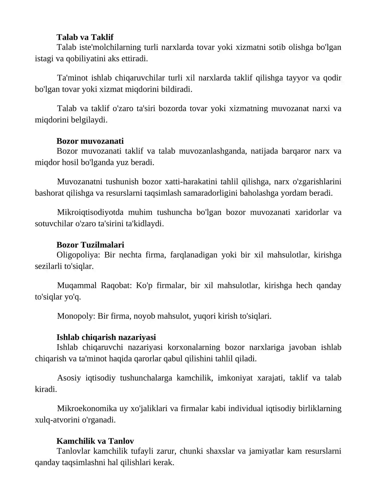 Mikroiqtisodiyotga kirish: iqtisodiy bazis tushunchalar 2