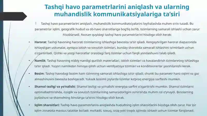 Muhandislik kommunikatsiyalari 2