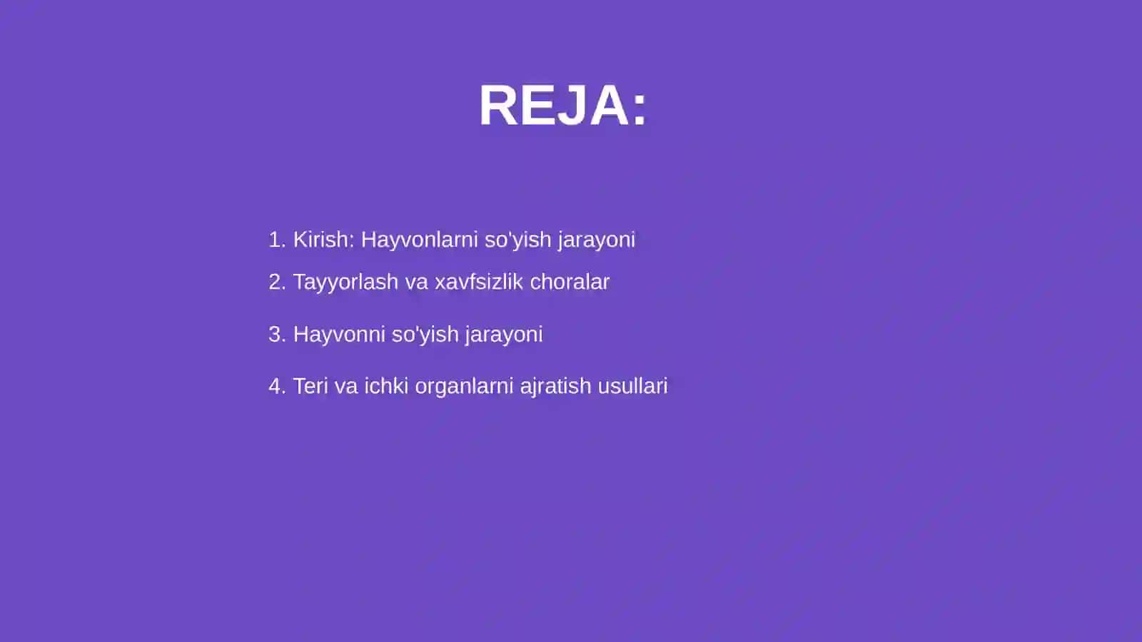 So'yilgan hayvon tanasidan teri va ichki organlarni ajratish 2