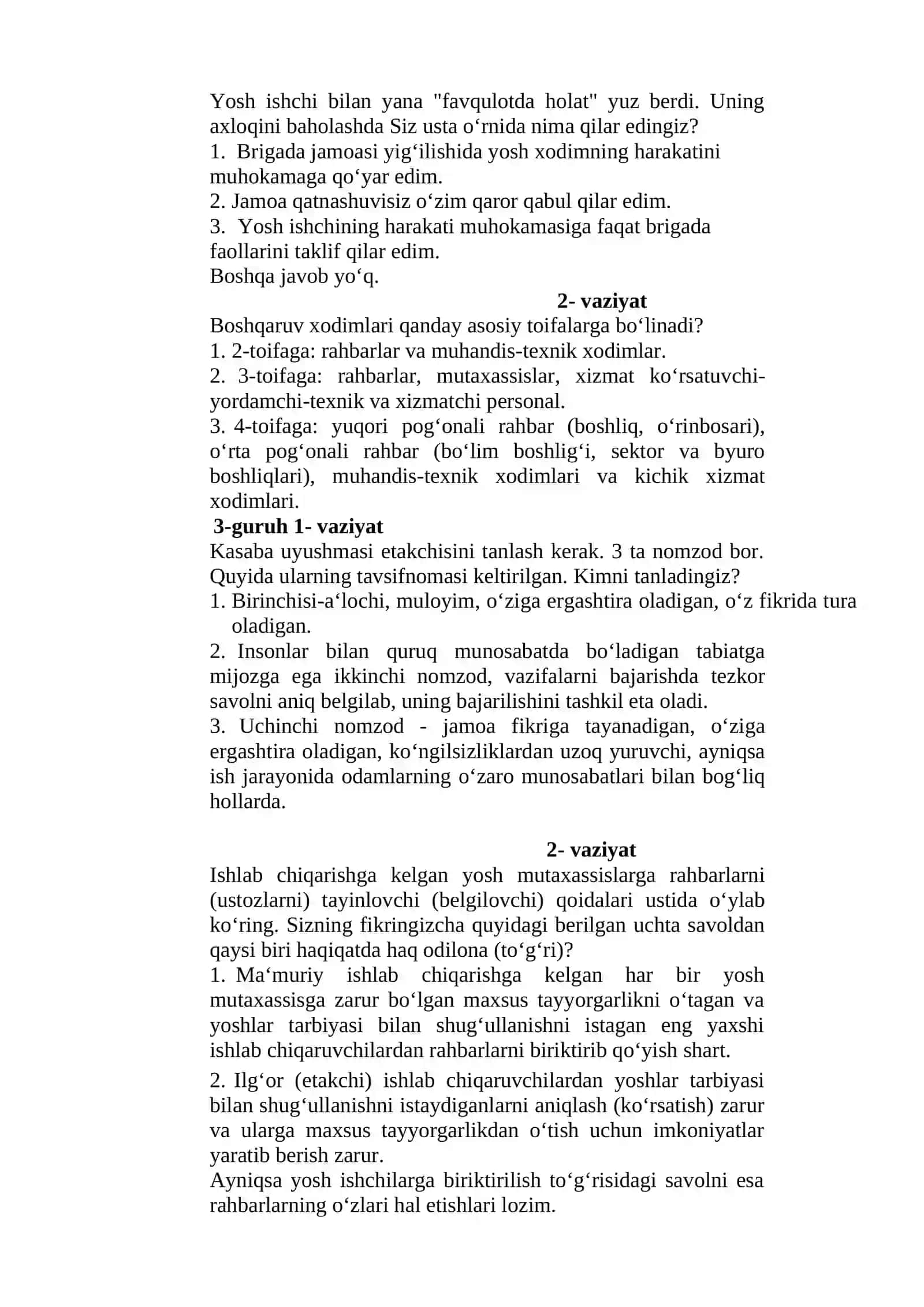 7-mavzu. Boshqaruv qarorlarini qabul qilish 2