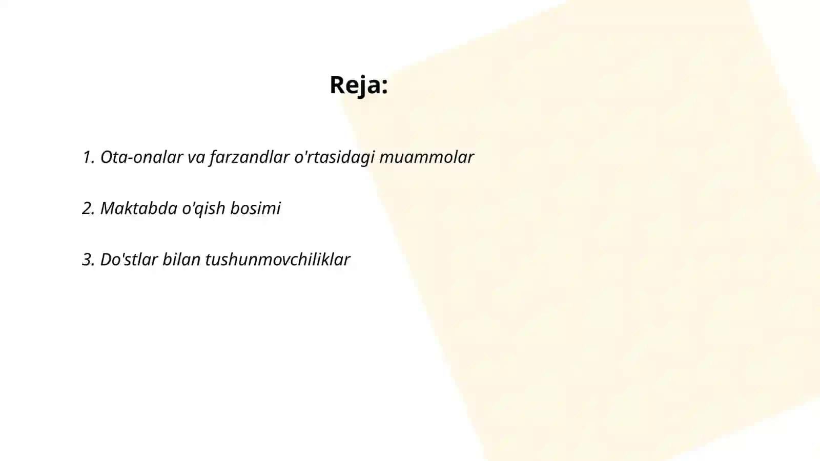 Ota-onalar va farzandlar o'rtasidagi muammolar 2