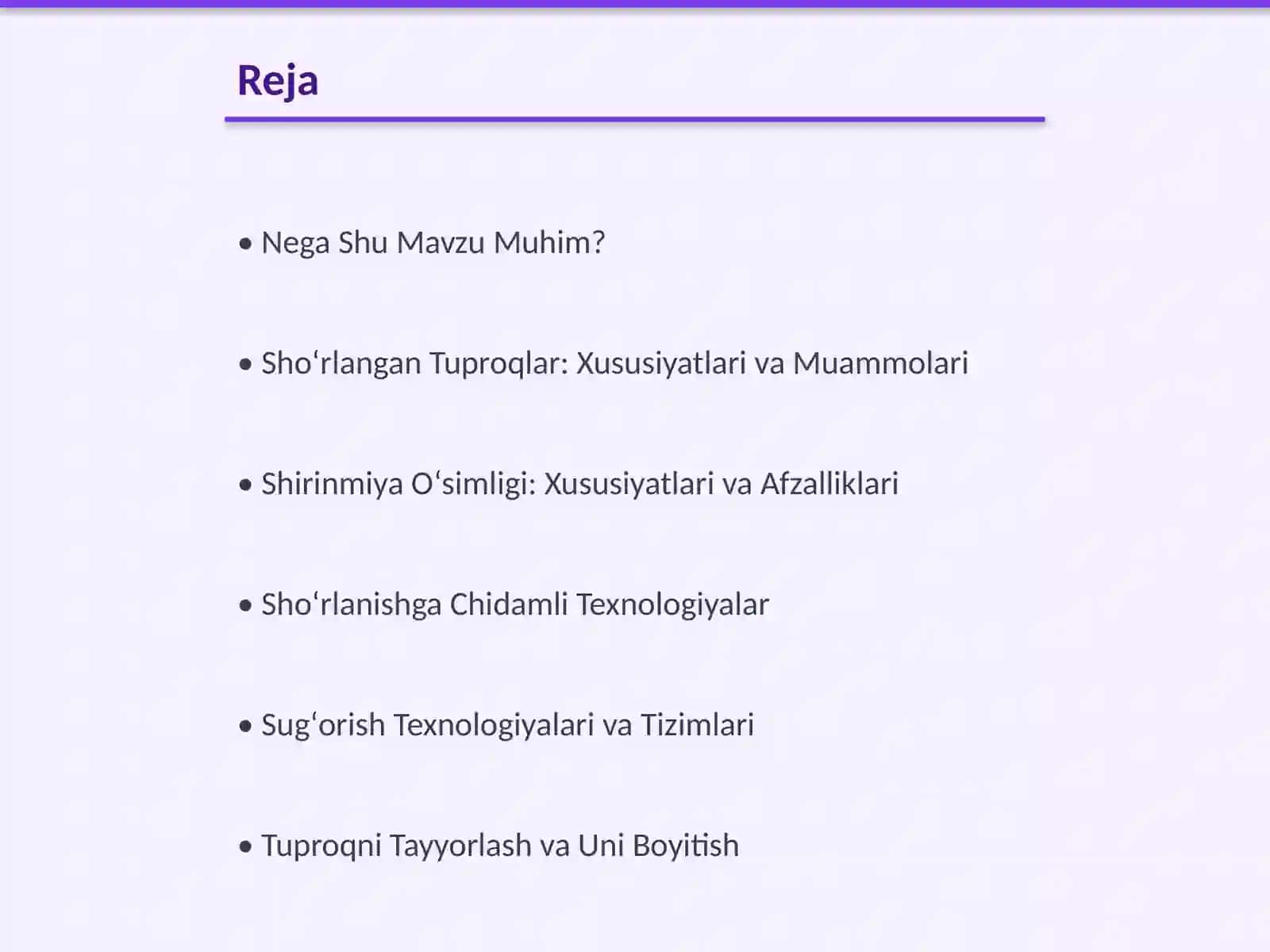 Shoʻrlangan Hududlarda Shirinmiya Yetishtirish Texnologiyasi 2