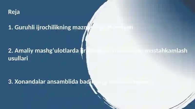 AMALIY GURUHLI IJROCHILIK KO’NIKMASINI MUSTAHKAMLASH BO’YICHA ISH OLIB BORISH 2