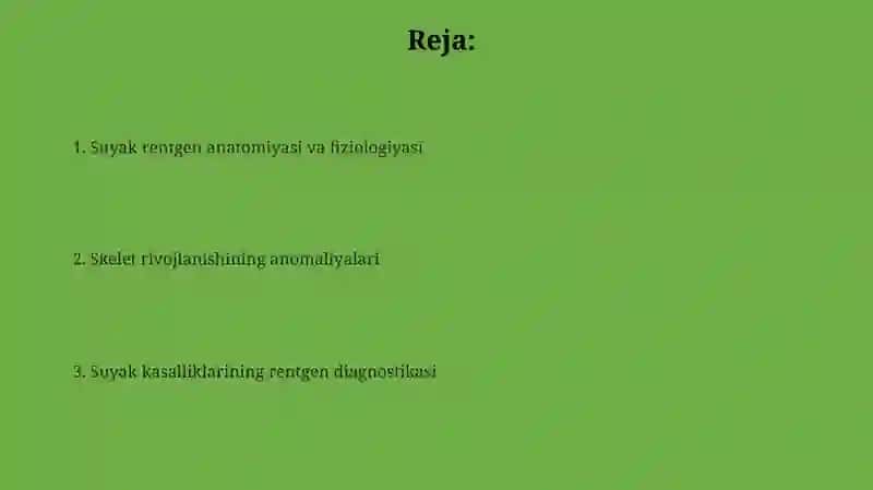 Skelet suyaklarining rengenanatomiya 2