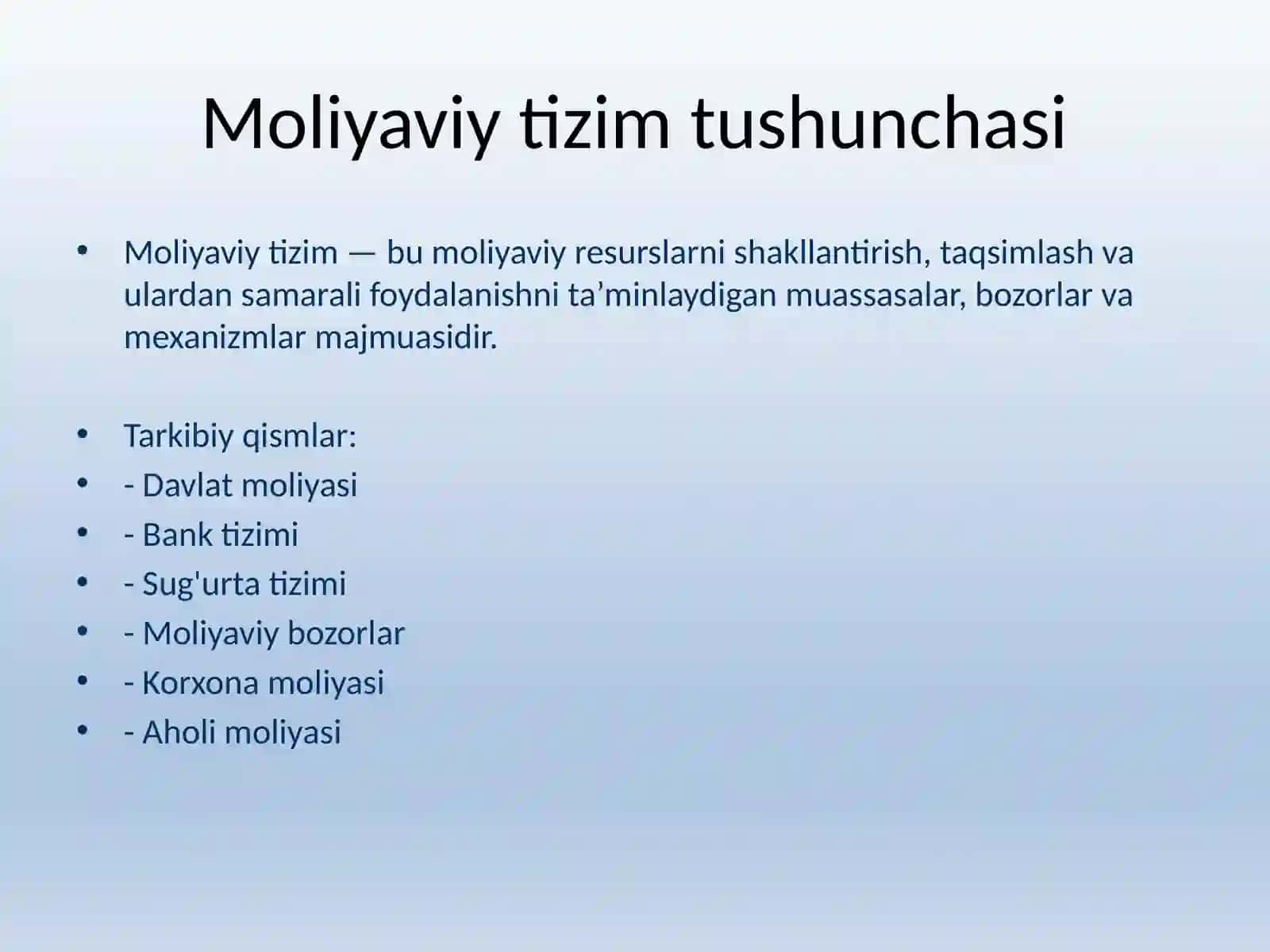 Moliyaviy tizimning barqarorligi va uni ta'minlash omillari 2