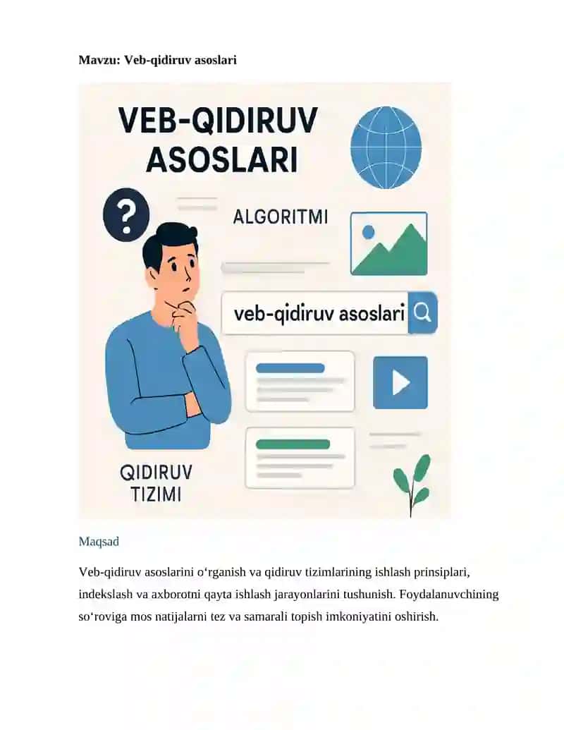 Veb-qidiruv asoslari 2