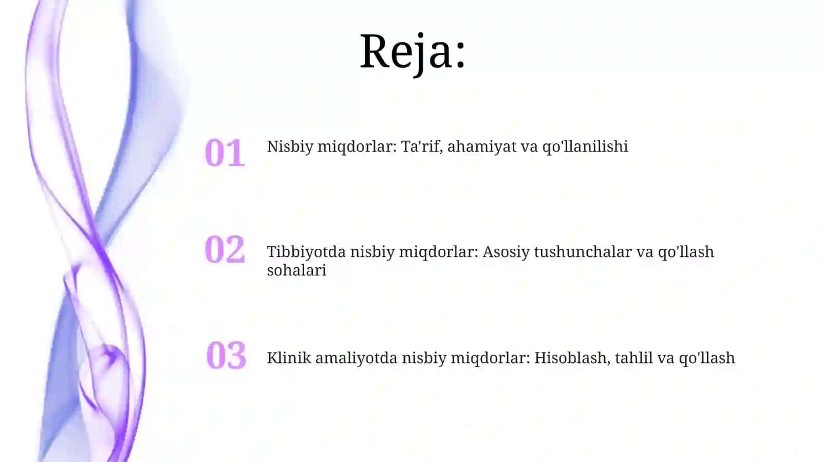 Nisbiy miqdorlar, ularning tibbiyotda qoʼllanilishi 2