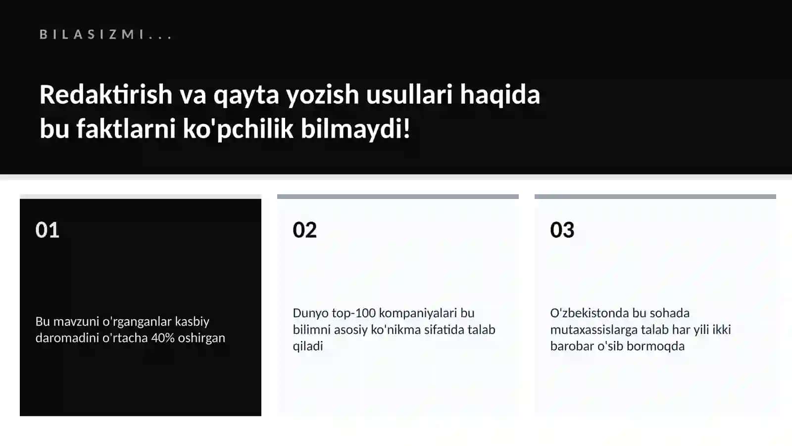 Redaktirish va qayta yozish usullari 2
