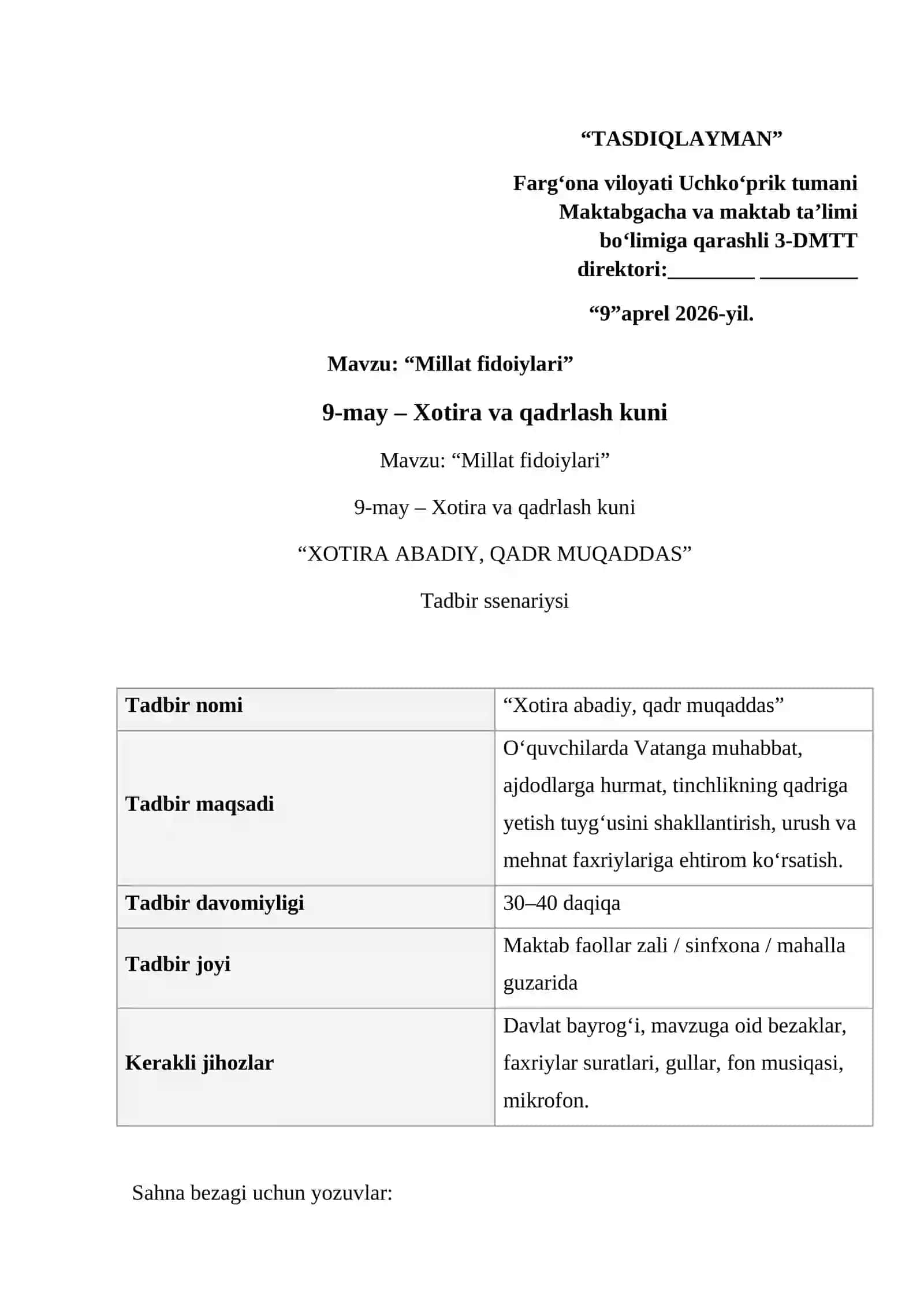 "Millat fidoiylari" nomli tadbir 2