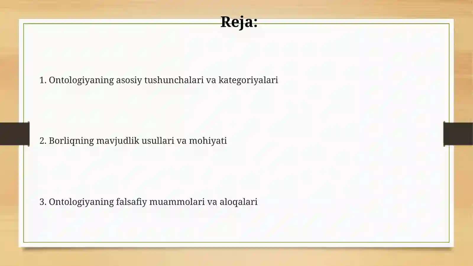 Borliqfalsafasi (Ontologiya) 2